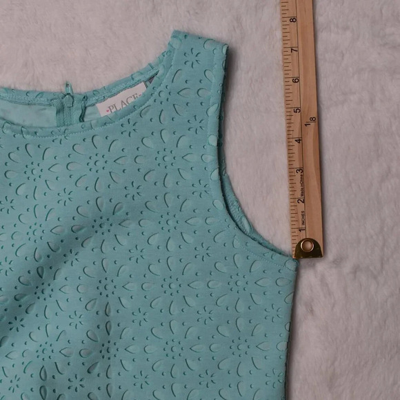 The Childrens Place Daisy Floral Dress Sz L 10/12 Laser Cut Party Wedding Artsy - Picture 16 of 16